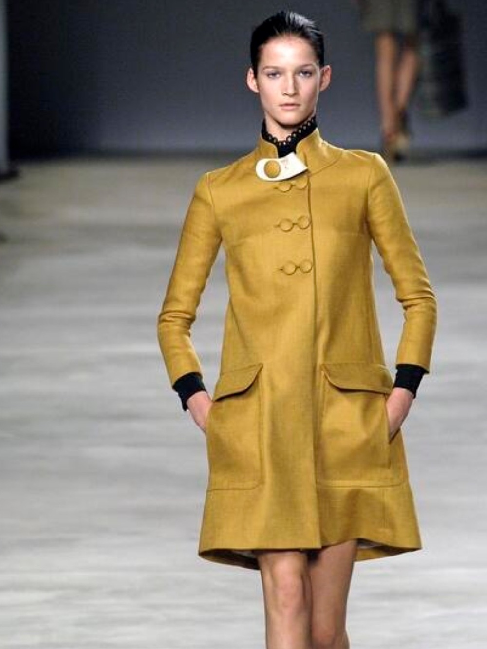 Rare Runway Chloé SS2006 Phoebe Philo Look #16 Linen Peacoat Jacket Archival
